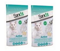 Sanicat Active Oksijen İçerikli Dezenfektan Marsilya Sabunu Kokulu Kedi Kumu - 10 Lt x 2 Adet