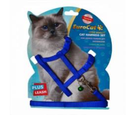 EUROCAT KEDİ GÖĞÜS TASMASI DÜZ MAVİ